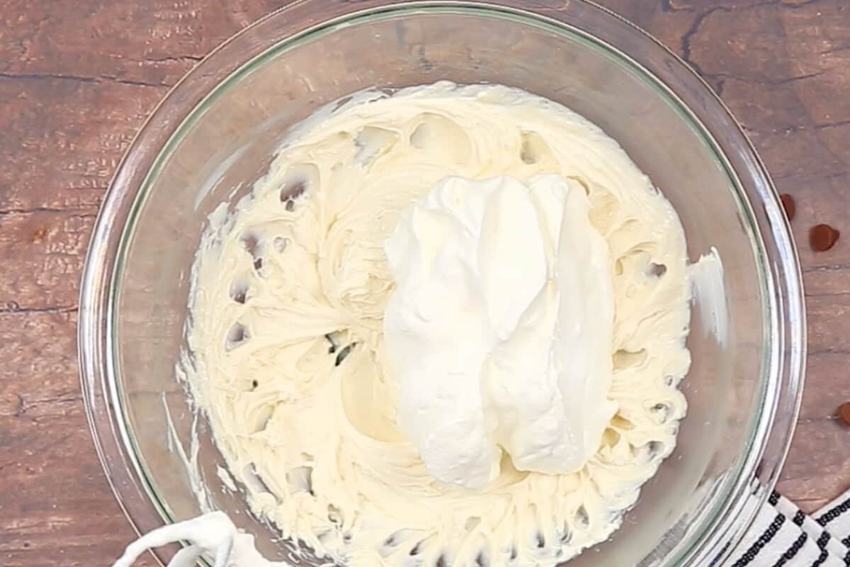 folding in whipped cream