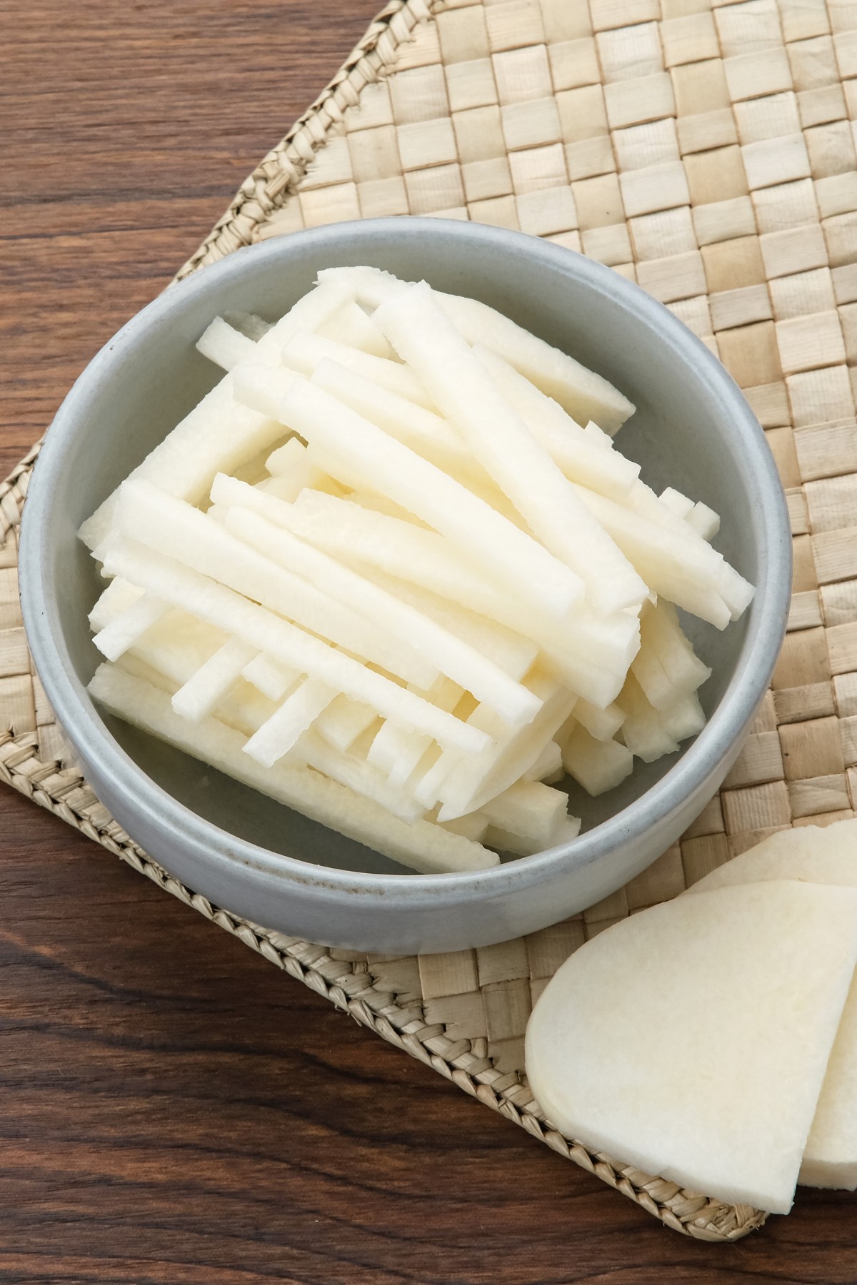 sliced jicama sticks