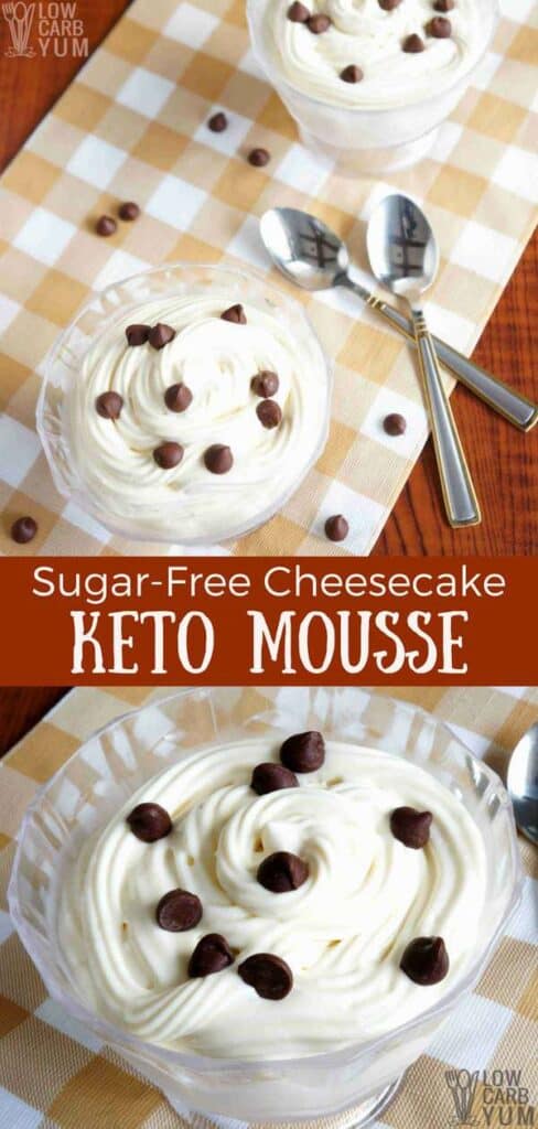 Low carb sugar free cheesecake keto mousse recipe